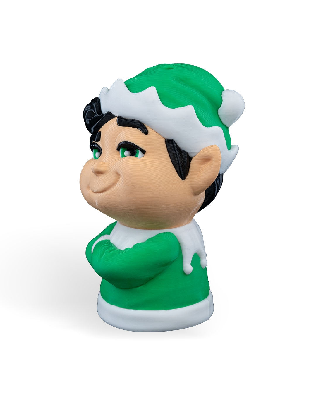 Christmas Elf Statue, Aquarium Decor (Green)